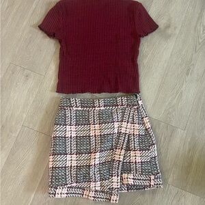 Plaid Mini Skirt